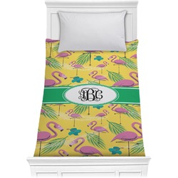 Pink Flamingo Comforter - Twin (Personalized)