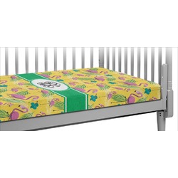 Pink Flamingo Crib Fitted Sheet (Personalized)