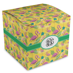 Pink Flamingo Cube Favor Gift Boxes (Personalized)