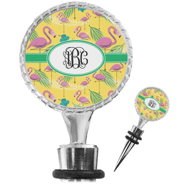 Custom Pink Flamingo Wine Bottle Stopper (Personalized)