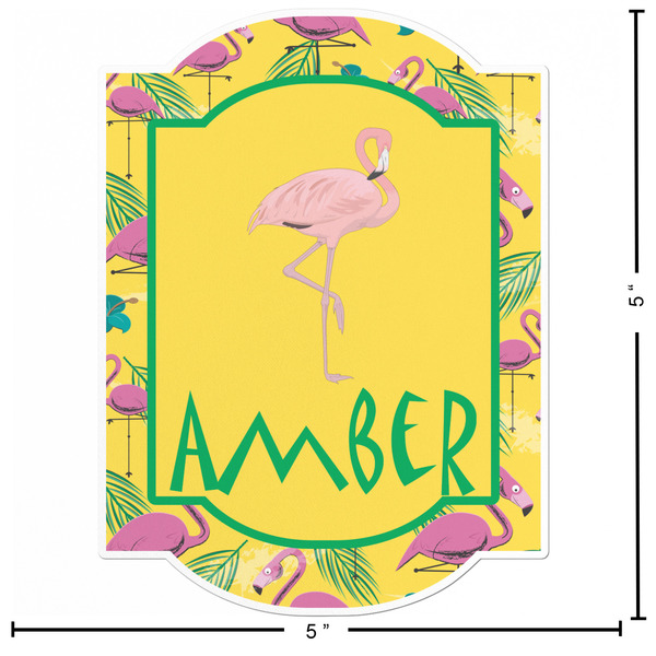 Pink Flamingo Custom Shape Iron On Patches - L - APPROVAL