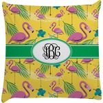 Pink Flamingo Decorative Pillow Case (Personalized)