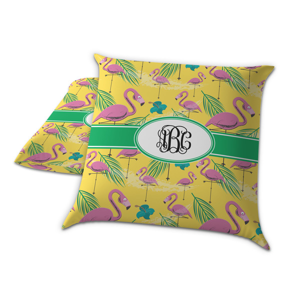 Pink Flamingo Decorative Pillow Case - TWO