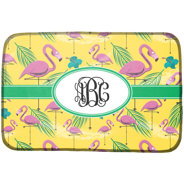 Custom Pink Flamingo Dish Drying Mat (Personalized)