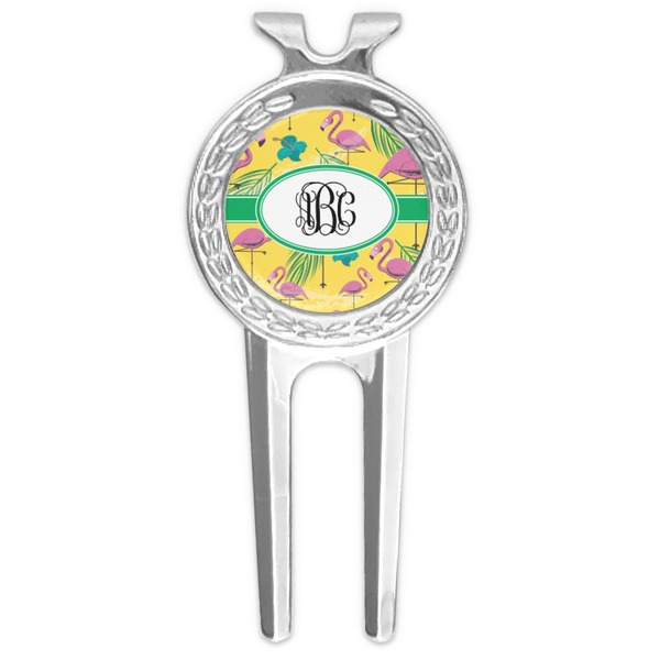Custom Pink Flamingo Golf Divot Tool & Ball Marker (Personalized)