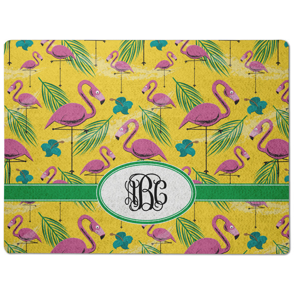 Pink Flamingo Dog Food Mat - Medium without bowls