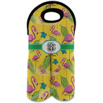 Pink Flamingo Wine Tote Bag (2 Bottles) (Personalized)