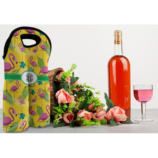 Pink Flamingo Double Wine Tote - LIFESTYLE (new)