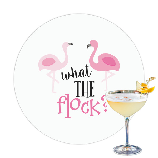 Custom Pink Flamingo Printed Drink Topper