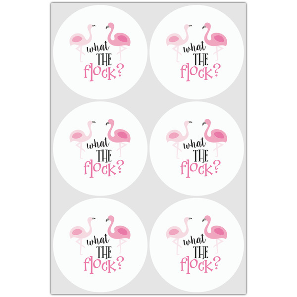 Pink Flamingo Drink Topper - XLarge - Set of 6