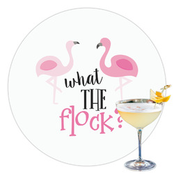 Pink Flamingo Printed Drink Topper - 3.5"