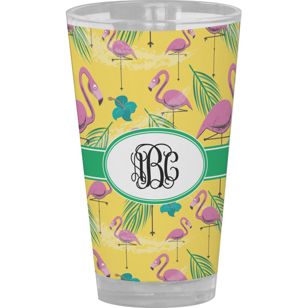 Custom Pink Flamingo Pint Glass - Full Color (Personalized)