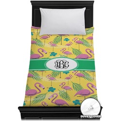 Pink Flamingo Duvet Cover - Twin (Personalized)