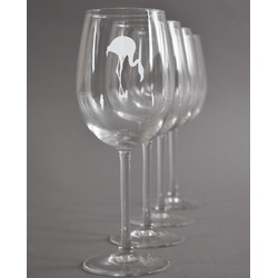 Pink Flamingo Wine Glasses (Set of 4)
