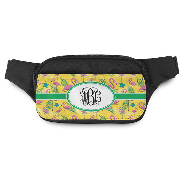 Custom Pink Flamingo Fanny Pack - Modern Style (Personalized)