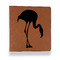 Pink Flamingo Leather Binder - 1" - Rawhide - Front View