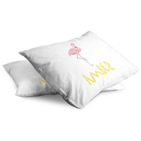 Pink Flamingo Full Pillow Case - TWO (partial print)