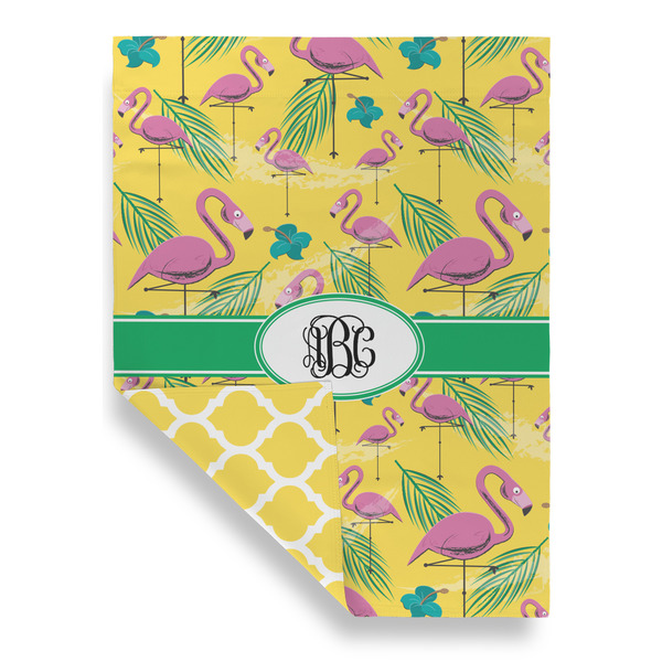 Pink Flamingo Garden Flags - Large - Double Sided - FRONT FOLDED