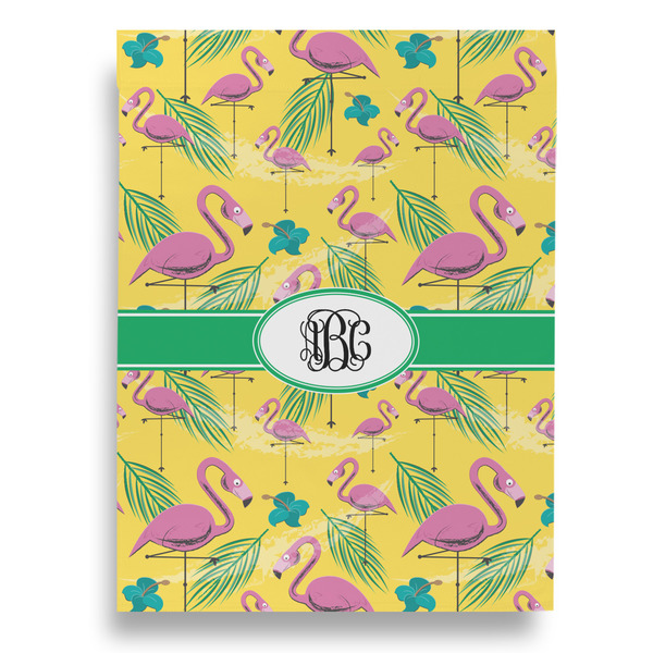 Pink Flamingo House Flags - Double Sided - FRONT