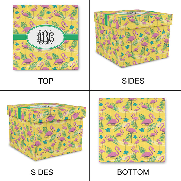 Pink Flamingo Gift Boxes with Lid - Canvas Wrapped - Large - Approval