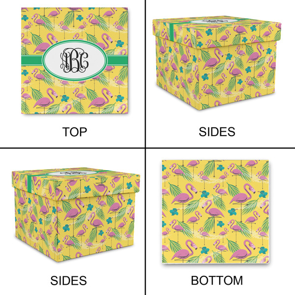 Pink Flamingo Gift Boxes with Lid - Canvas Wrapped - Medium - Approval