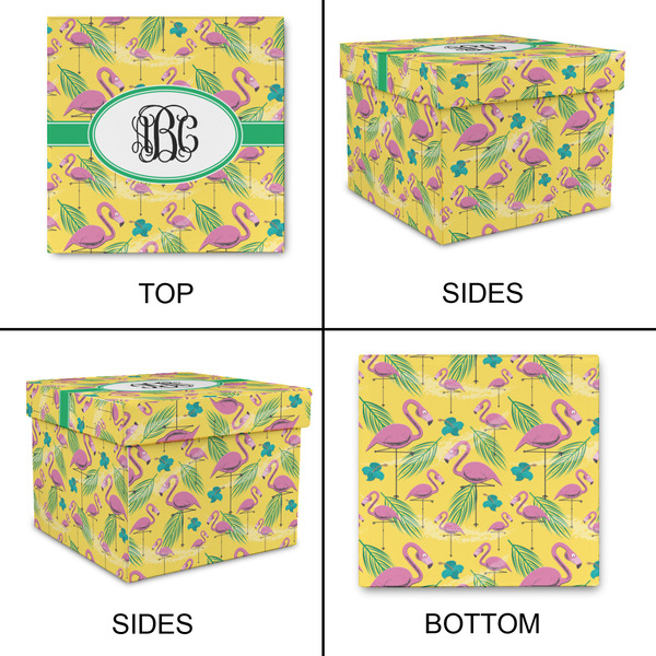 Pink Flamingo Gift Boxes with Lid - Canvas Wrapped - Small - Approval