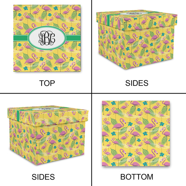 Pink Flamingo Gift Boxes with Lid - Canvas Wrapped - X-Large - Approval