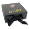 Pink Flamingo Gift Boxes with Magnetic Lid - Black - Front (angle)