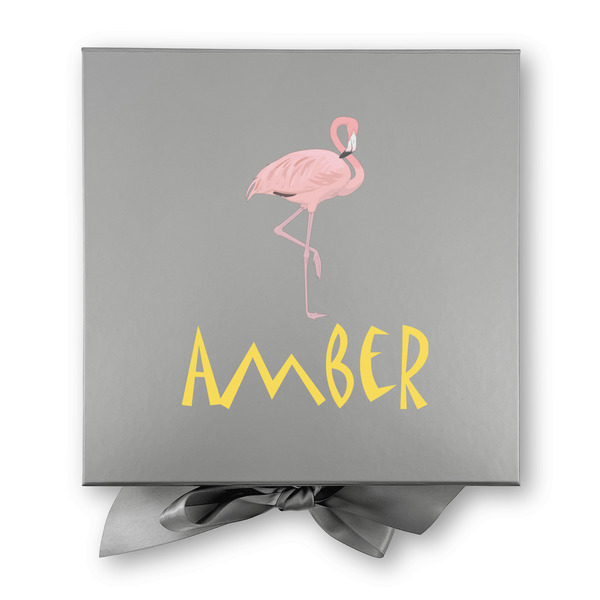 Pink Flamingo Gift Boxes with Magnetic Lid - Silver - Approval