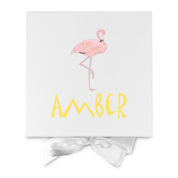 Pink Flamingo Gift Boxes with Magnetic Lid - White - Approval
