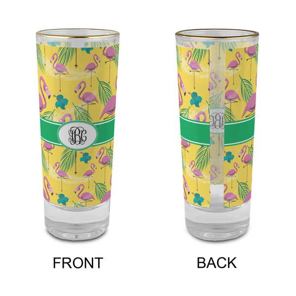 Pink Flamingo Glass Shot Glass - 2 oz - Single - APPROVAL
