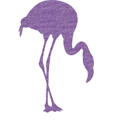 Pink Flamingo Glitter Sticker Decal - Up to 20"X12" (Personalized)