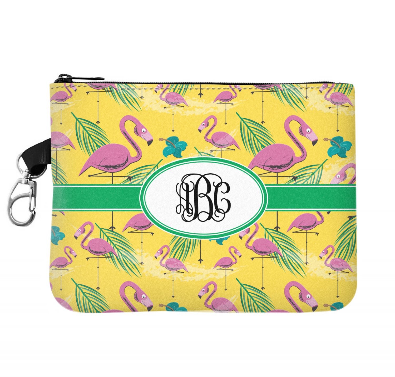 Pink Flamingo Golf Accessories Bag - Front (Personalized) - YouCustomizeIt