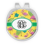 Pink Flamingo Golf Ball Marker - Hat Clip - Silver