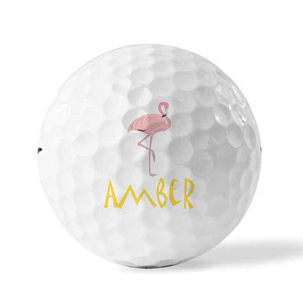 Pink Flamingo Golf Balls - Titleist - Set of 12 - FRONT