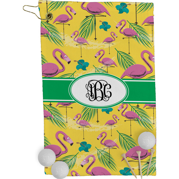 Pink Flamingo Golf Towel (Personalized)