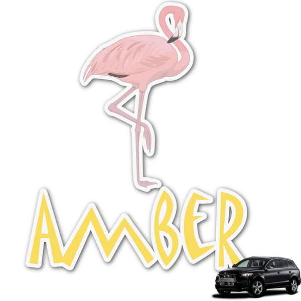 Custom Pink Flamingo Graphic Car Decal (Personalized)