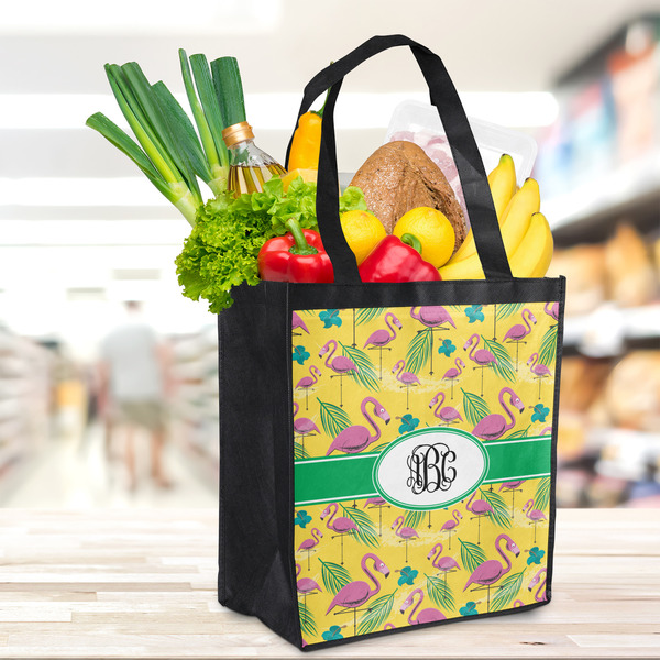 Pink Flamingo Grocery Bag - LIFESTYLE