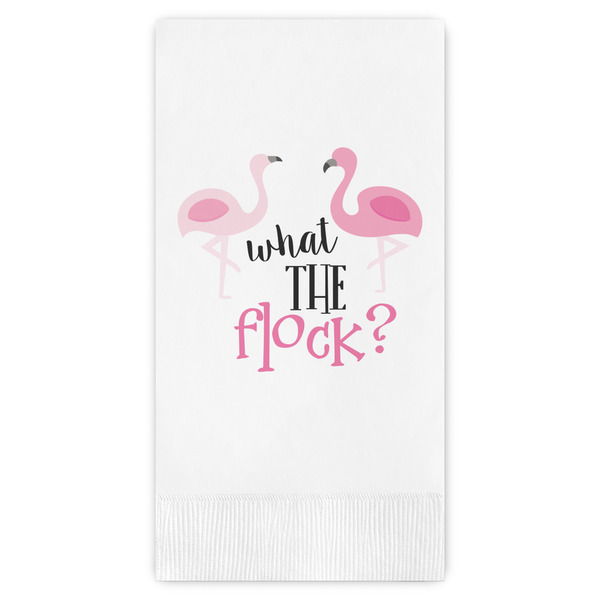 Custom Pink Flamingo Guest Towels - Full Color