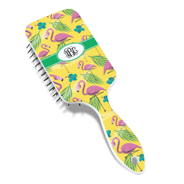 Pink Flamingo Hair Brush - Angle View