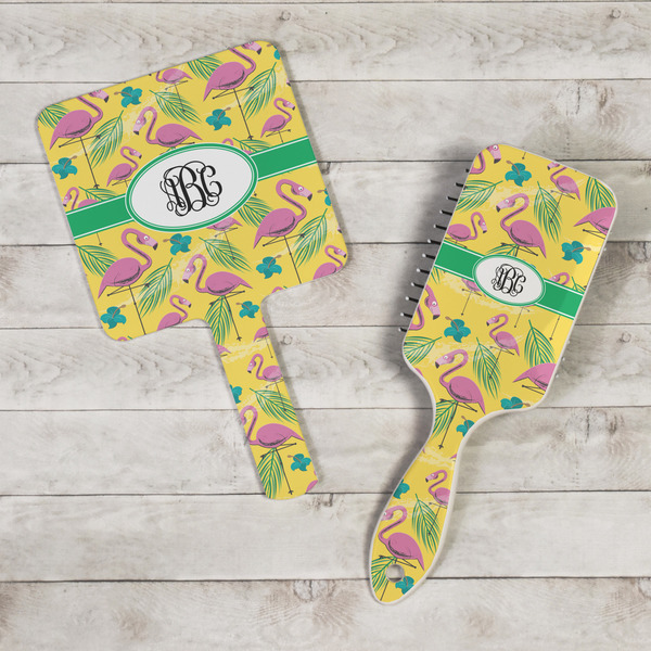 Pink Flamingo Hand Mirrors - In Context