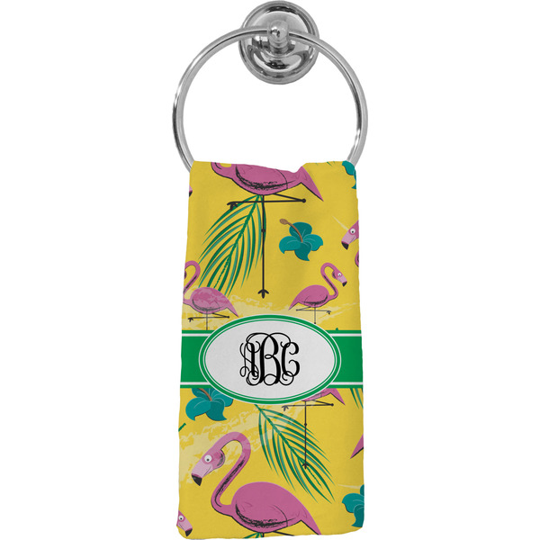 Custom Pink Flamingo Hand Towel - Full Print (Personalized)