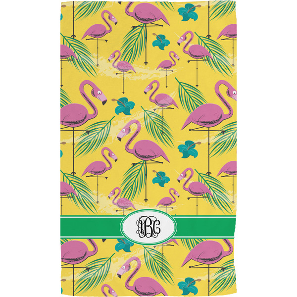 Pink Flamingo Hand Towel (Personalized)