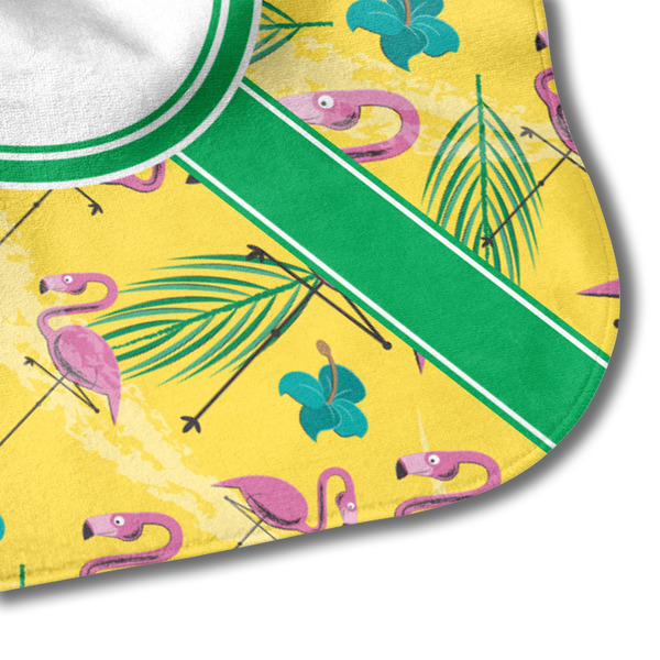 Pink Flamingo Hooded Baby Towel- Detail Corner