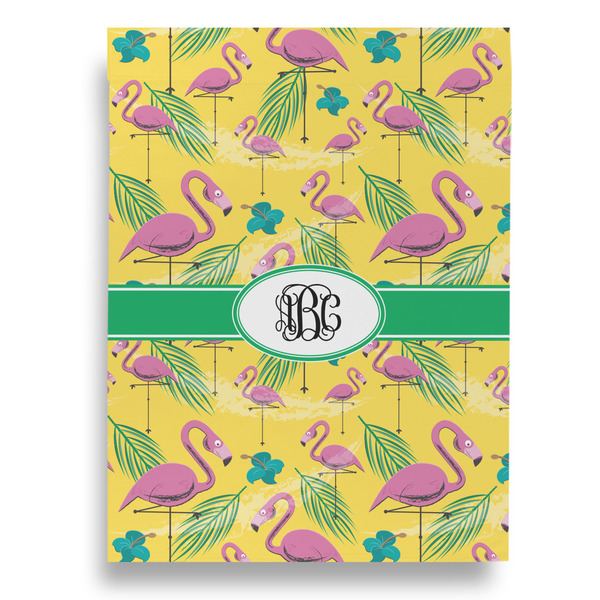 Pink Flamingo House Flags - Double Sided - FRONT