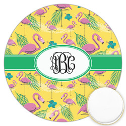 Pink Flamingo Printed Cookie Topper - 3.25" (Personalized)