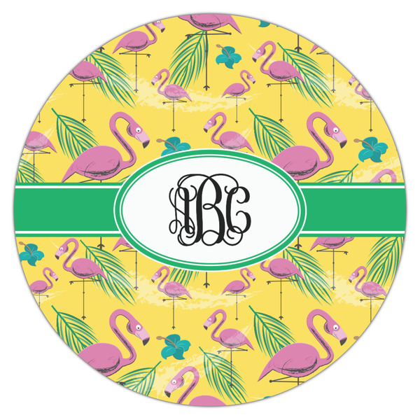 Pink Flamingo Icing Circle - Large - Single