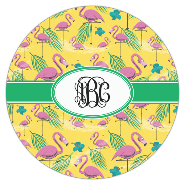 Pink Flamingo Icing Circle - Medium - Single