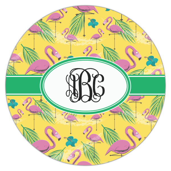 Pink Flamingo Icing Circle - Small - Single