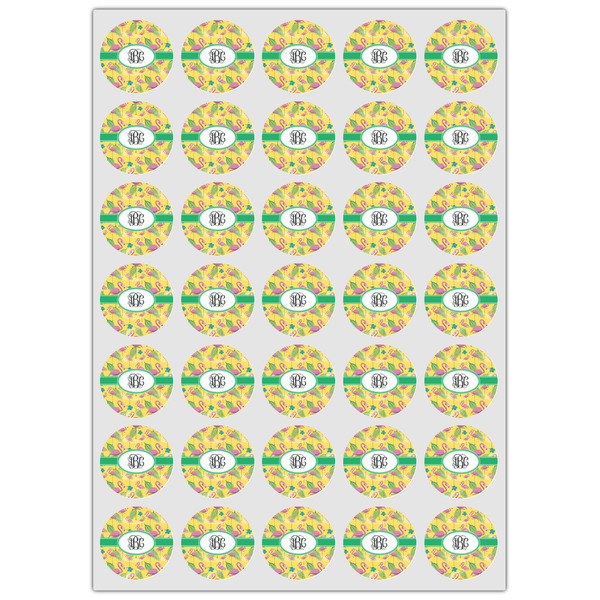 Pink Flamingo Icing Circle - XSmall - Set of 35